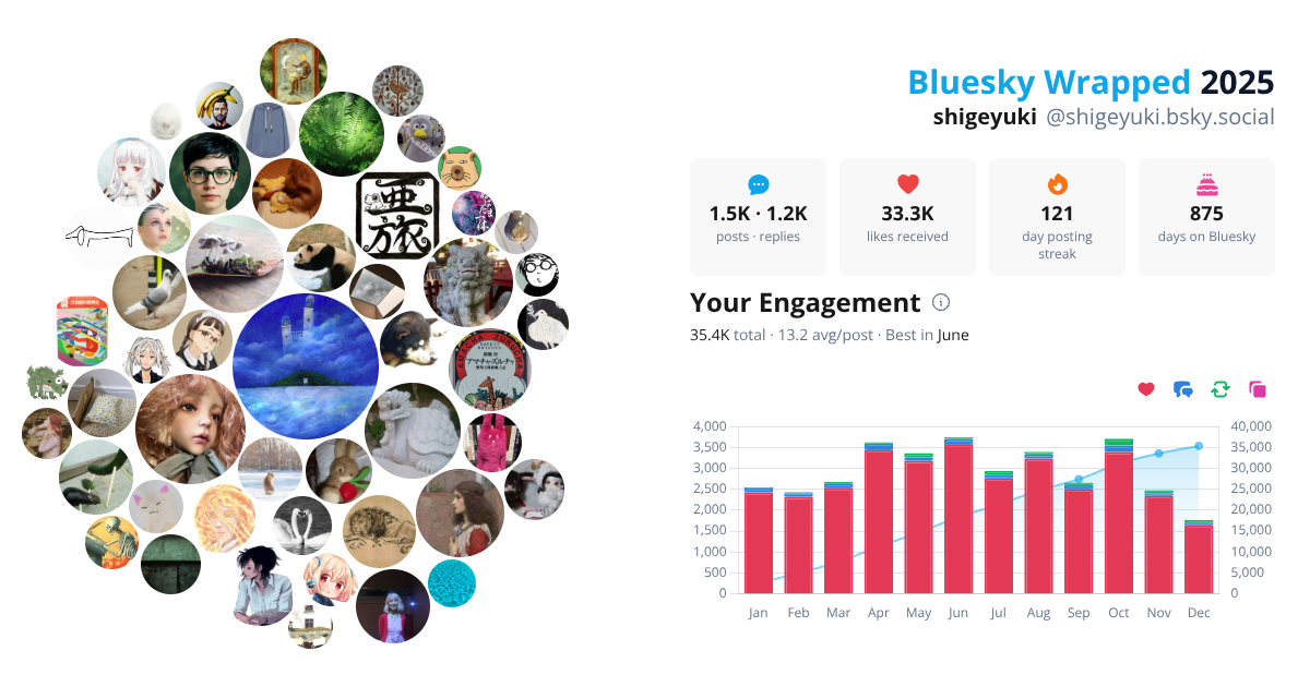 Your Bluesky Wrapped 2025 preview