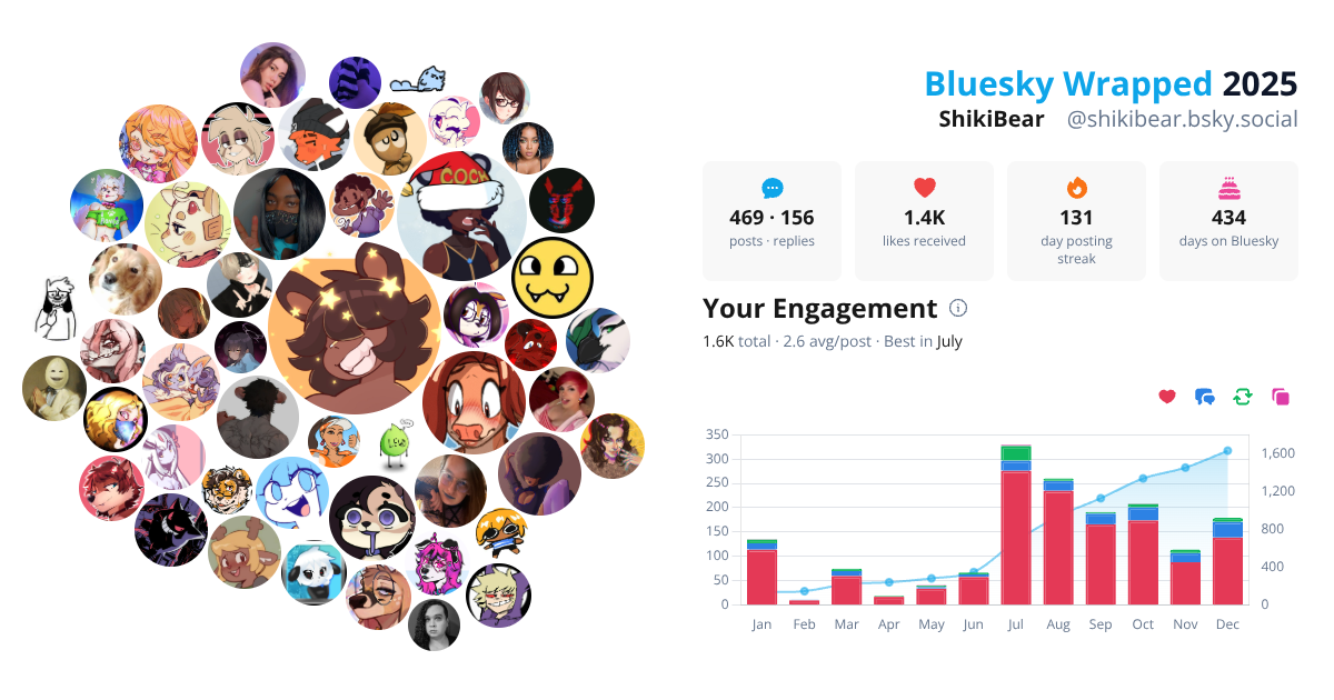 Your Bluesky Wrapped 2025 preview