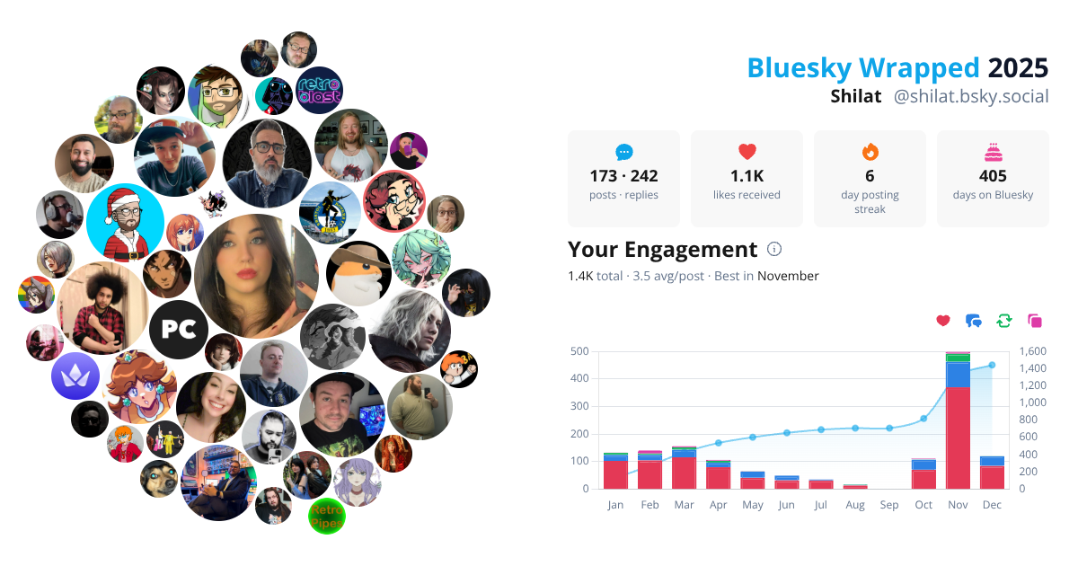 Your Bluesky Wrapped 2025 preview