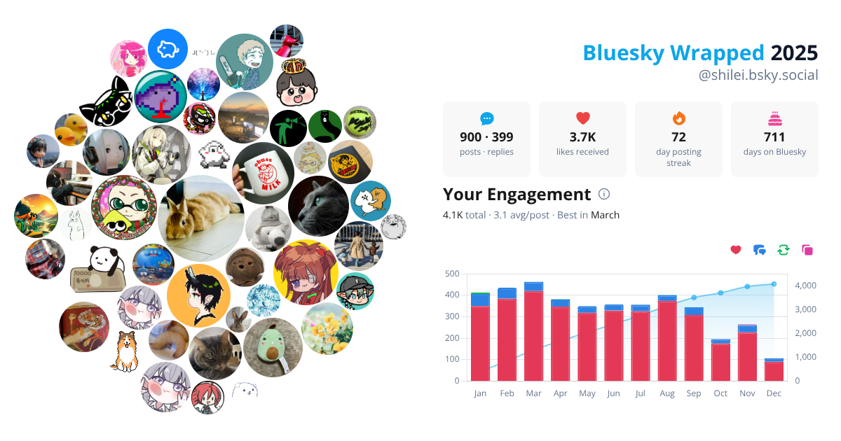 Your Bluesky Wrapped 2025 preview