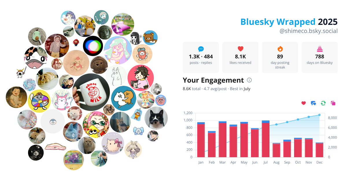 Your Bluesky Wrapped 2025 preview