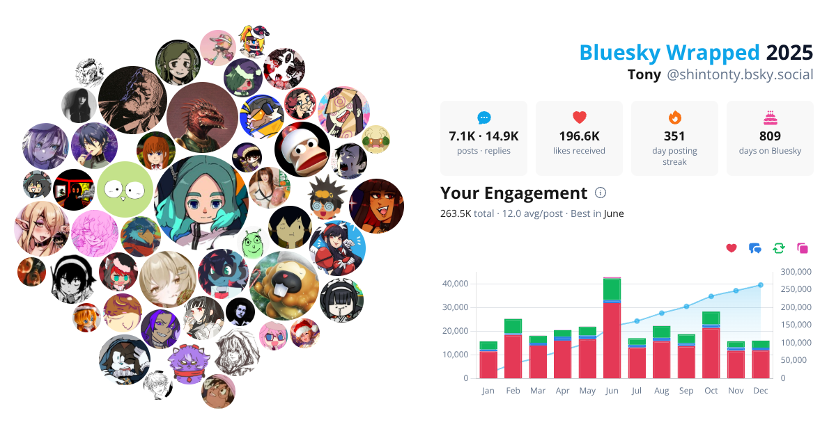 Your Bluesky Wrapped 2025 preview
