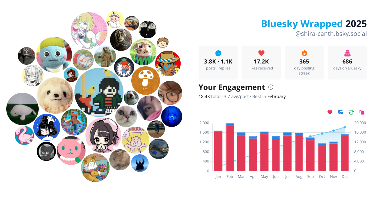 Your Bluesky Wrapped 2025 preview