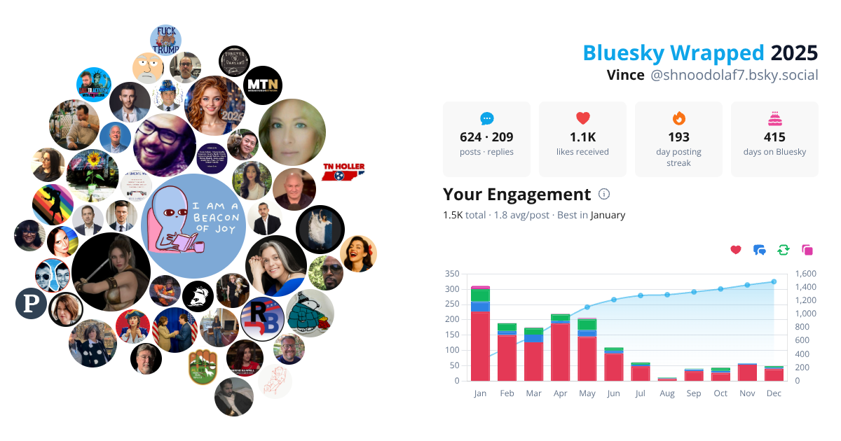 Your Bluesky Wrapped 2025 preview