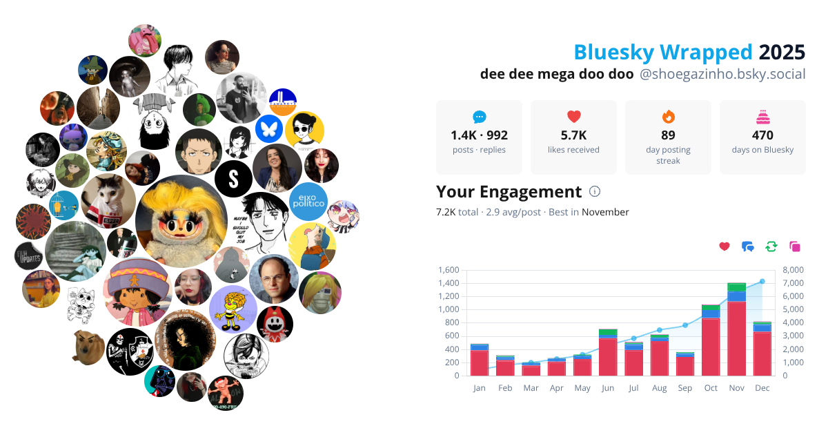 Your Bluesky Wrapped 2025 preview