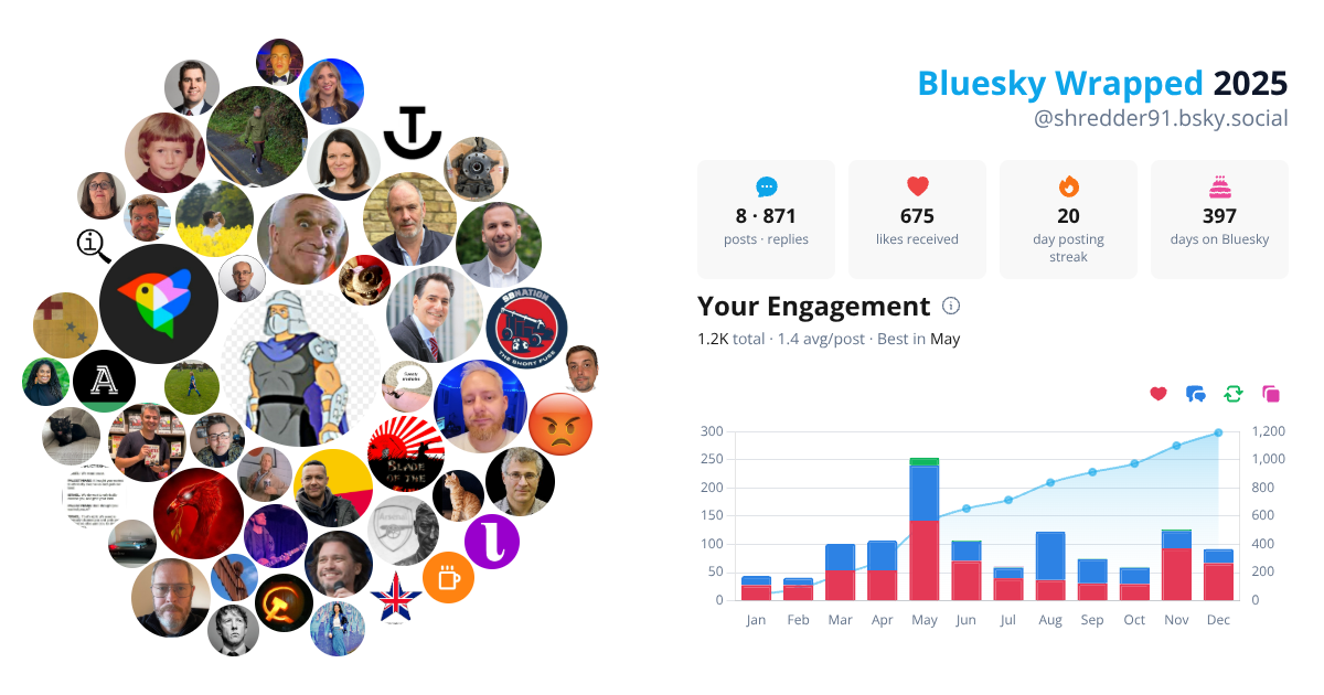 Your Bluesky Wrapped 2025 preview