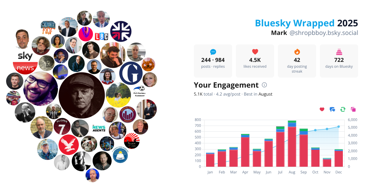 Your Bluesky Wrapped 2025 preview