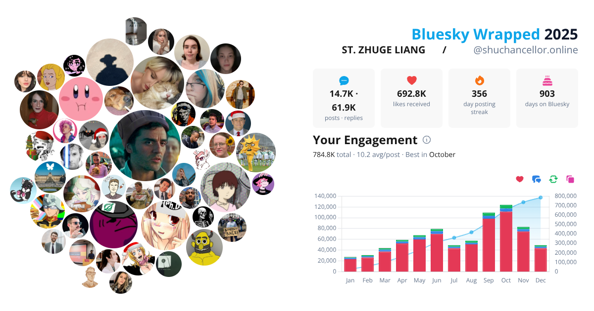 Your Bluesky Wrapped 2025 preview