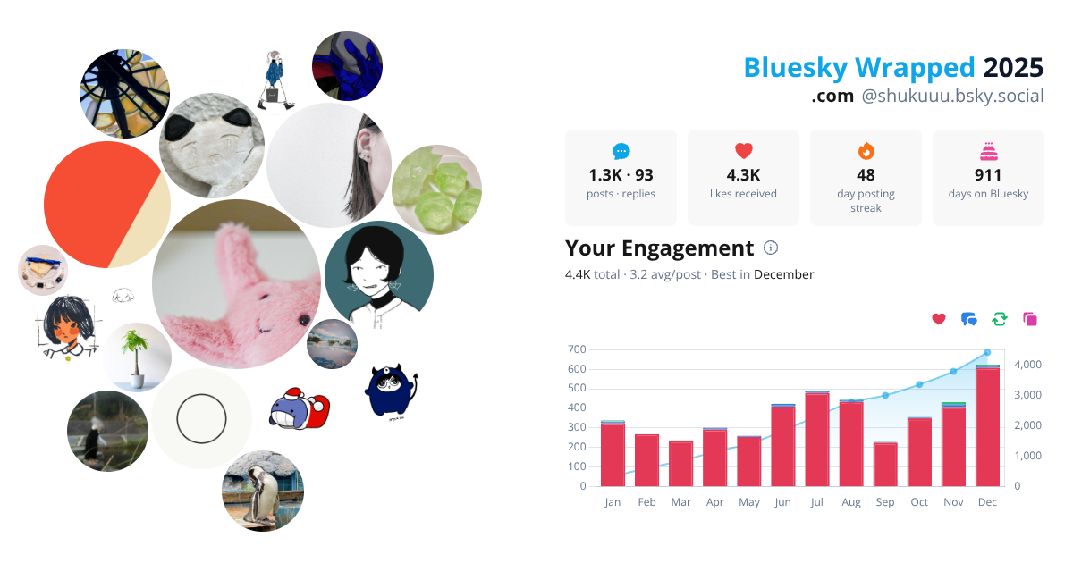 Your Bluesky Wrapped 2025 preview