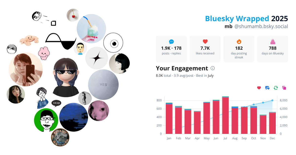 Your Bluesky Wrapped 2025 preview