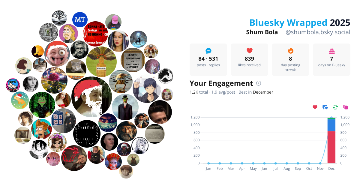 Your Bluesky Wrapped 2025 preview