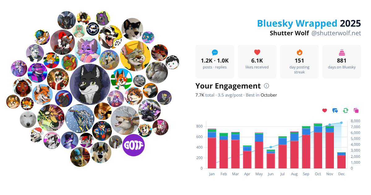 Your Bluesky Wrapped 2025 preview