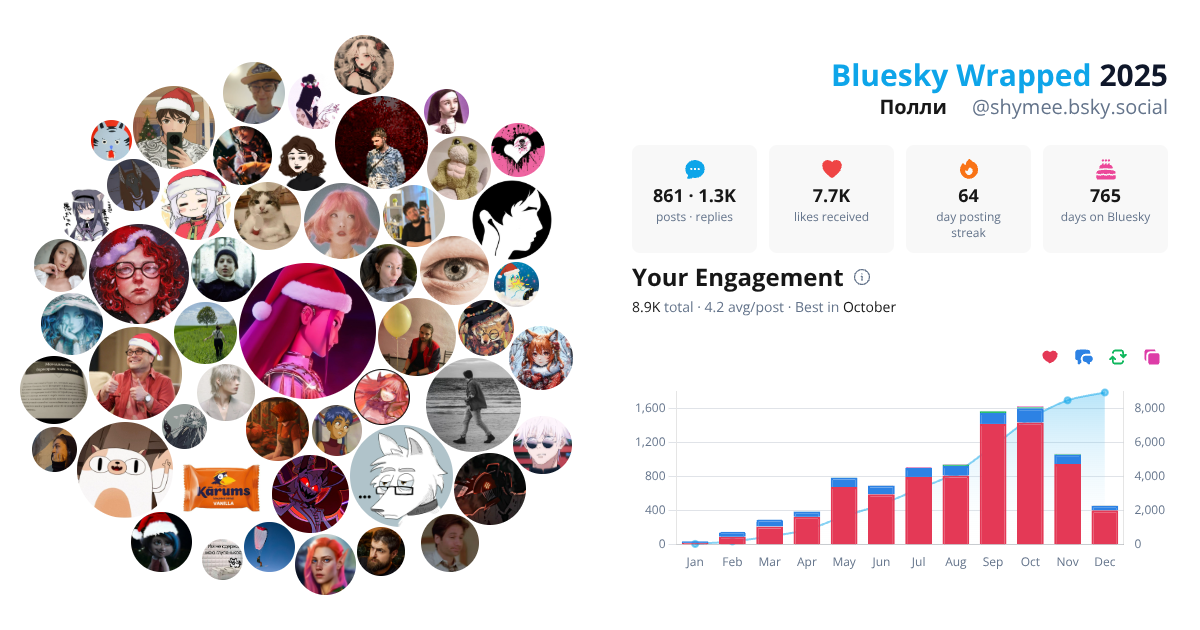 Your Bluesky Wrapped 2025 preview