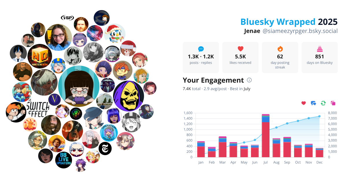 Your Bluesky Wrapped 2025 preview