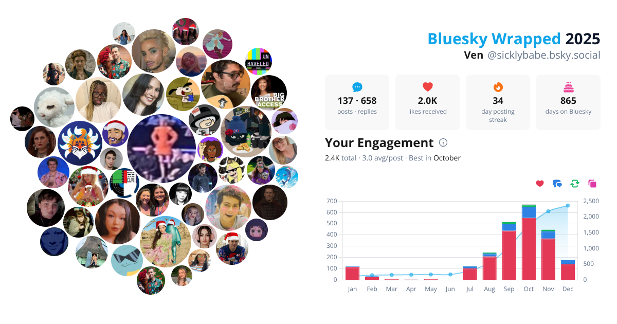 Your Bluesky Wrapped 2025 preview