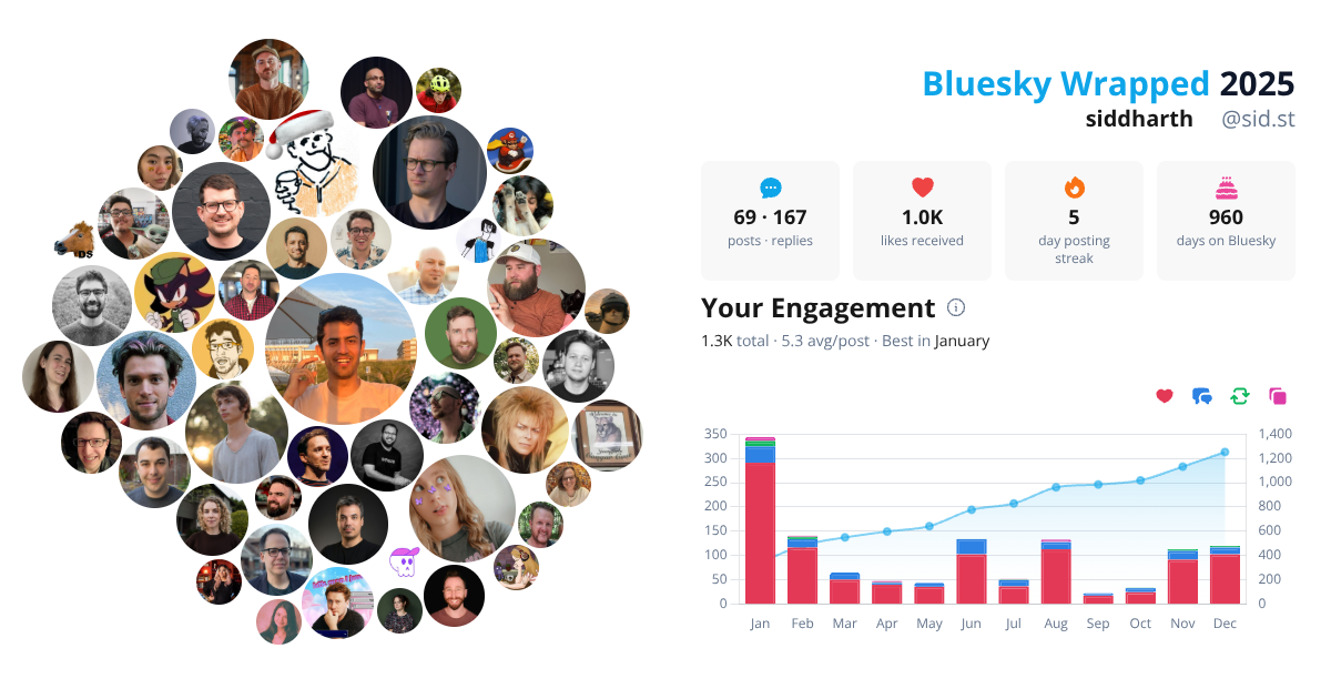 Your Bluesky Wrapped 2025 preview