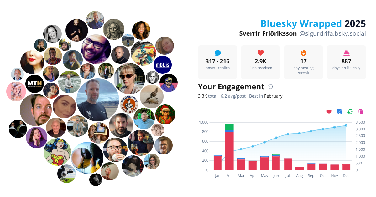 Your Bluesky Wrapped 2025 preview
