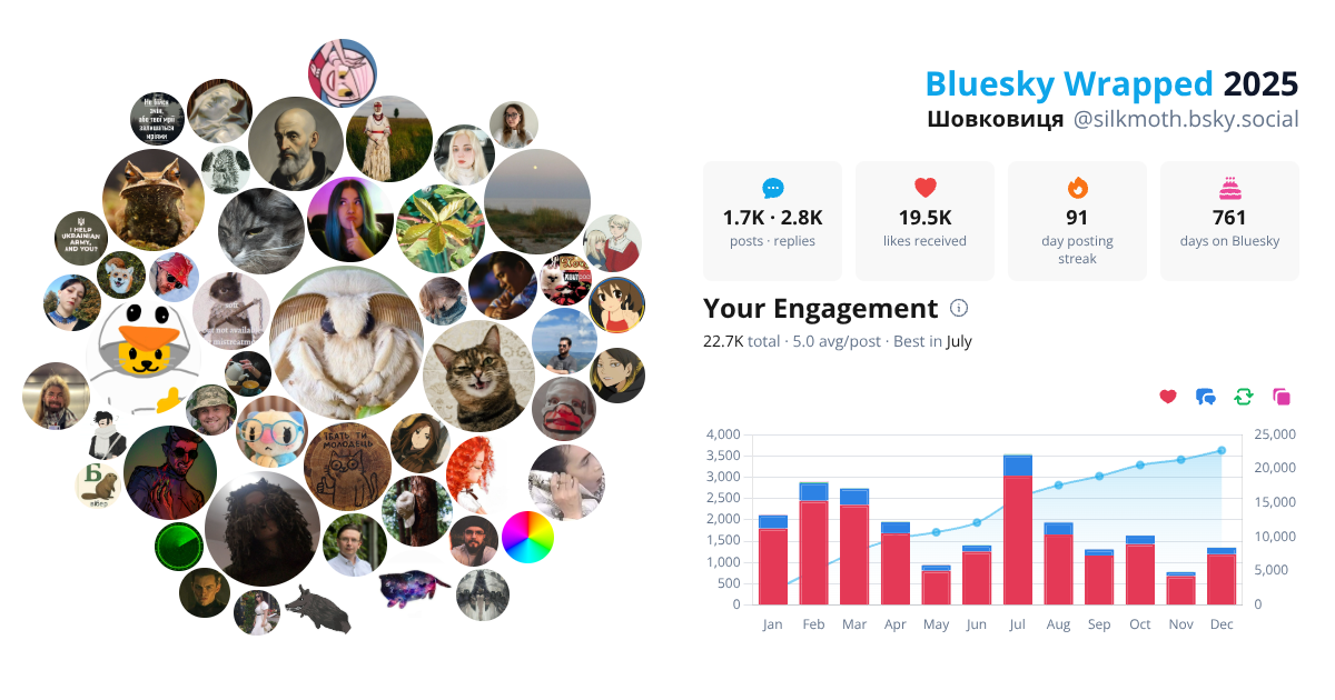 Your Bluesky Wrapped 2025 preview