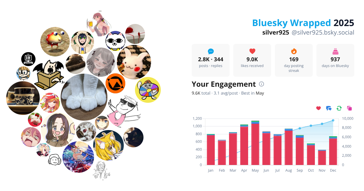 Your Bluesky Wrapped 2025 preview