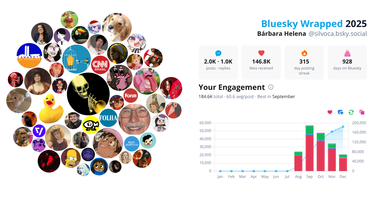 Your Bluesky Wrapped 2025 preview