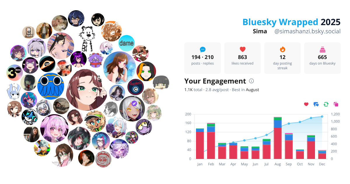 Your Bluesky Wrapped 2025 preview