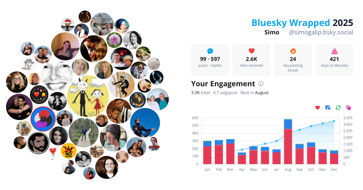 Your Bluesky Wrapped 2025 preview