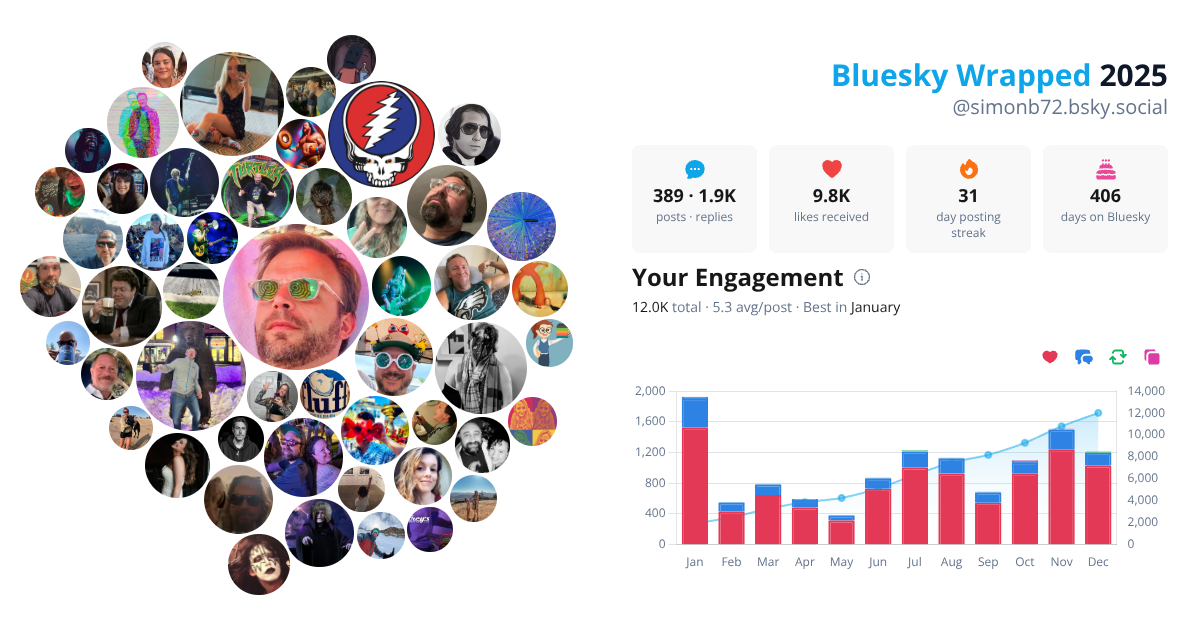 Your Bluesky Wrapped 2025 preview