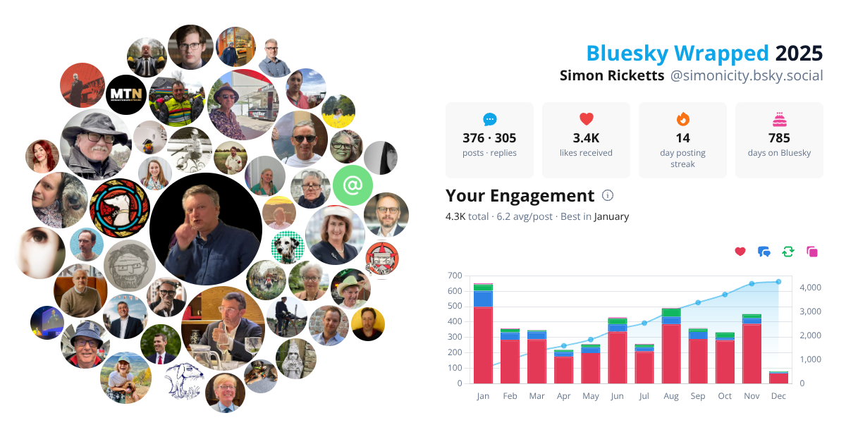 Your Bluesky Wrapped 2025 preview