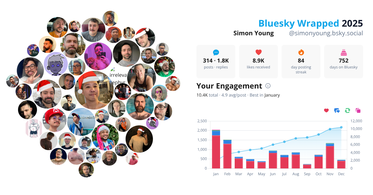 Your Bluesky Wrapped 2025 preview