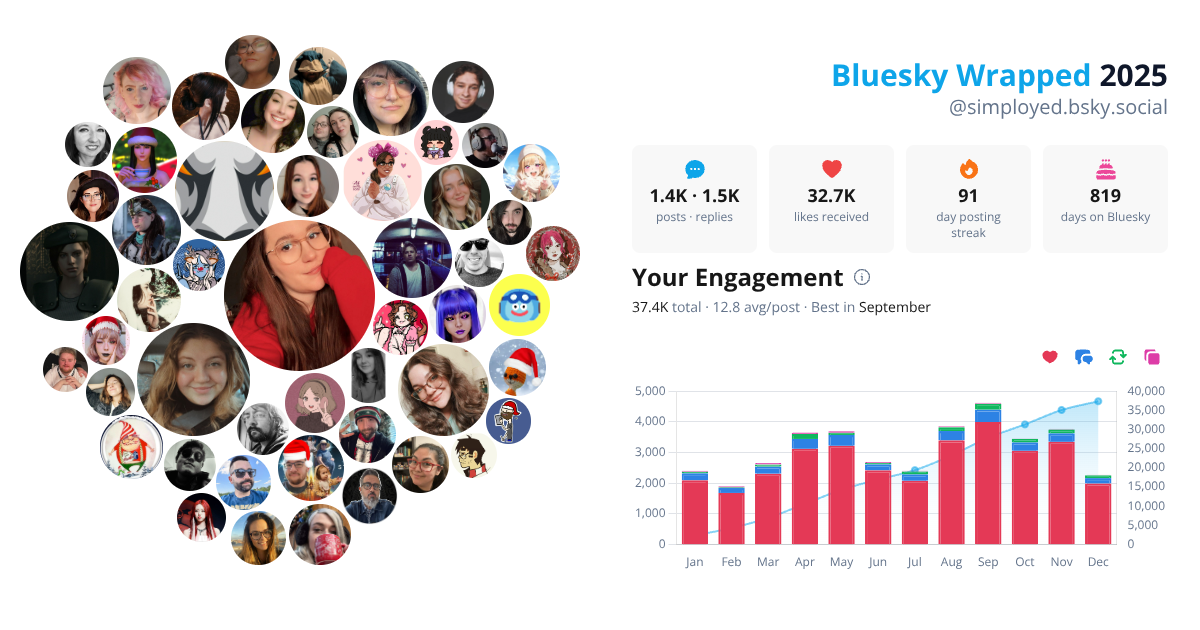 Your Bluesky Wrapped 2025 preview