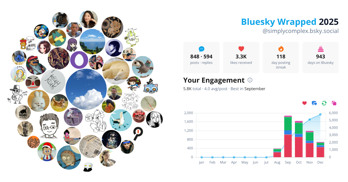 Your Bluesky Wrapped 2025 preview