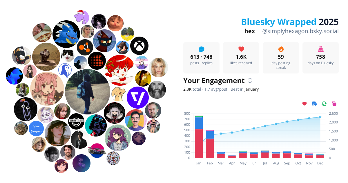 Your Bluesky Wrapped 2025 preview