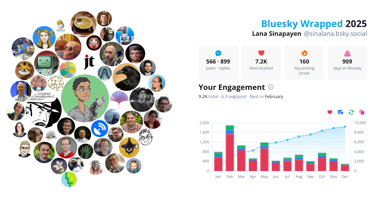 Your Bluesky Wrapped 2025 preview