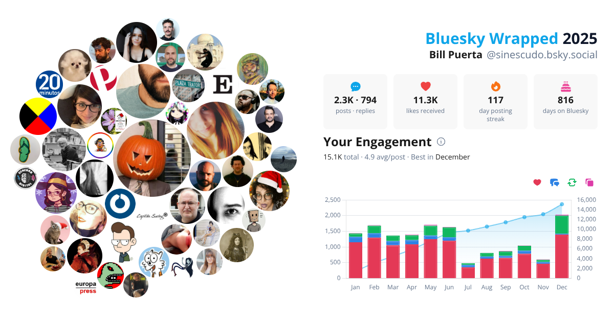 Your Bluesky Wrapped 2025 preview