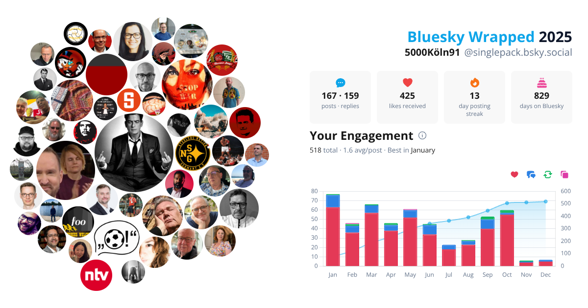 Your Bluesky Wrapped 2025 preview