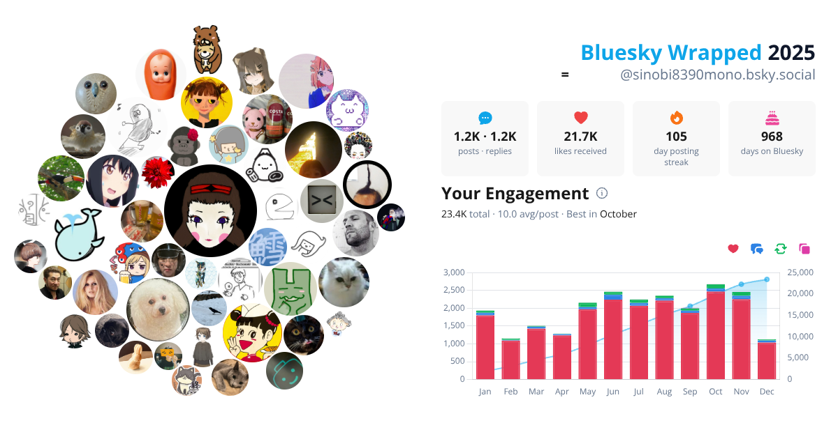 Your Bluesky Wrapped 2025 preview