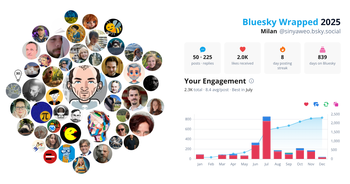 Your Bluesky Wrapped 2025 preview