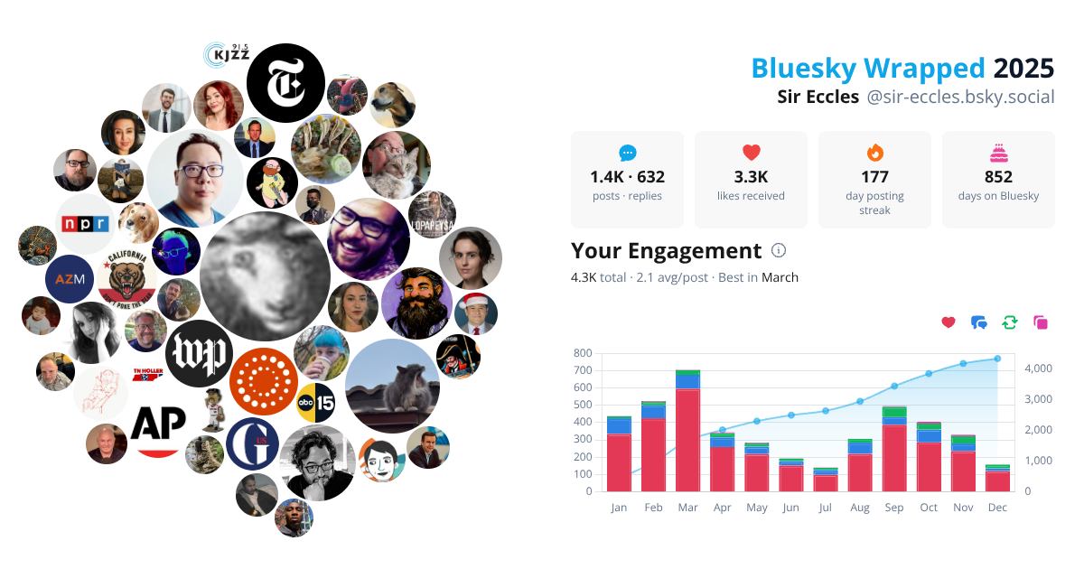 Your Bluesky Wrapped 2025 preview