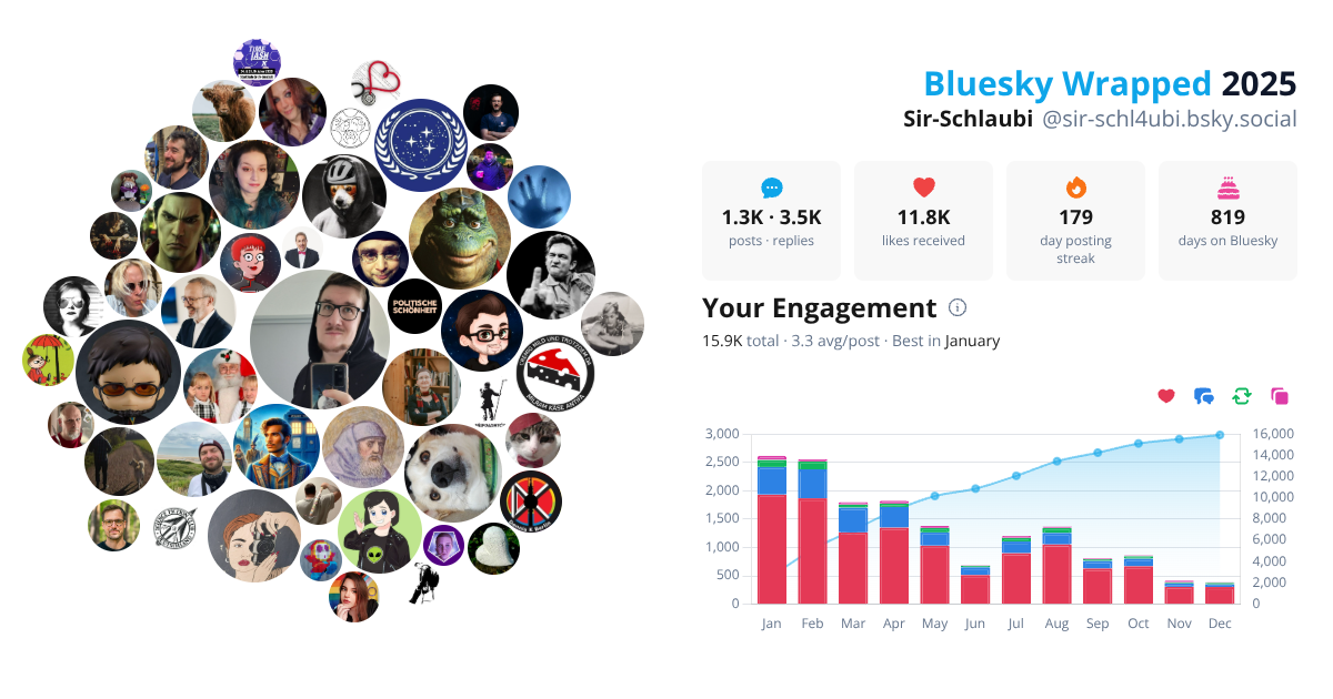 Your Bluesky Wrapped 2025 preview