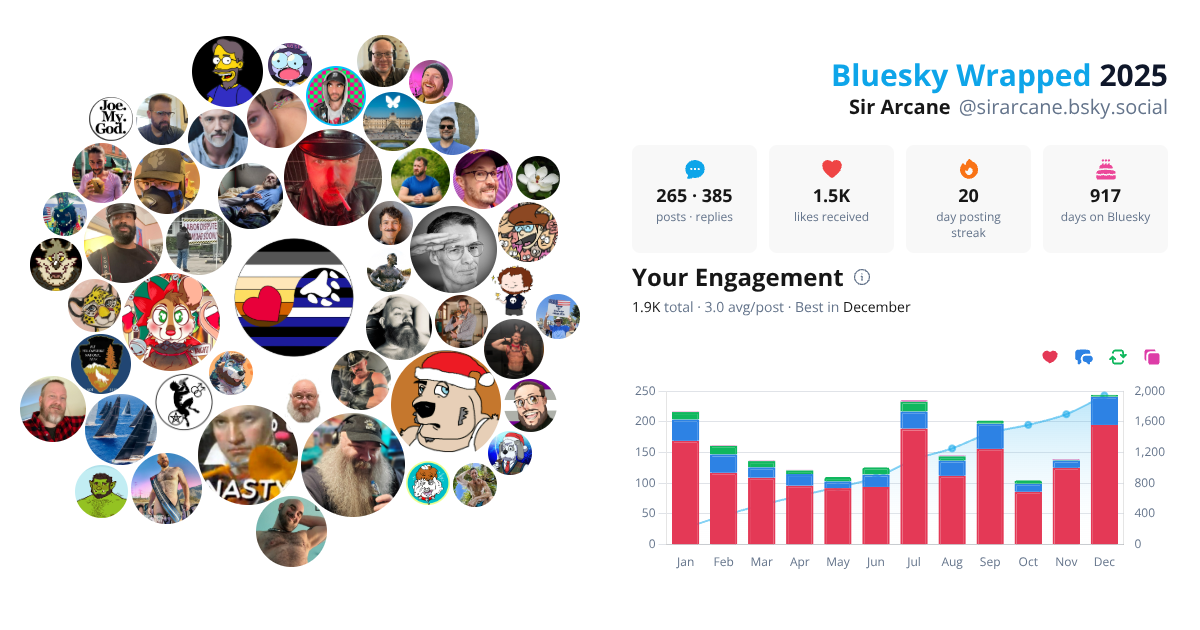 Your Bluesky Wrapped 2025 preview