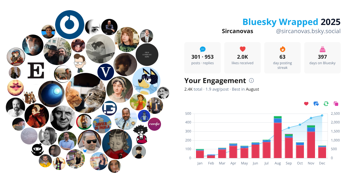 Your Bluesky Wrapped 2025 preview