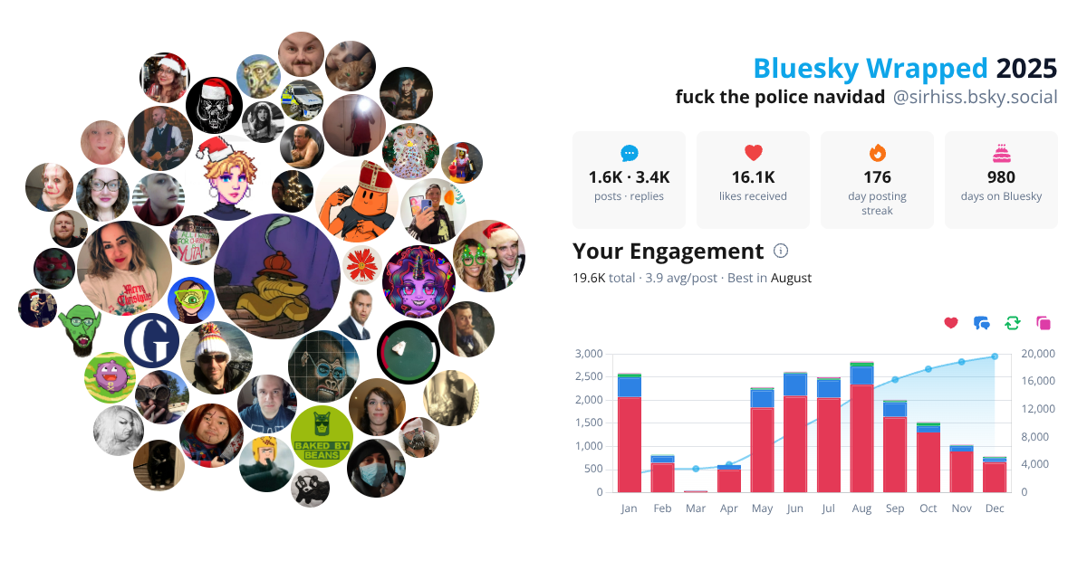 Your Bluesky Wrapped 2025 preview