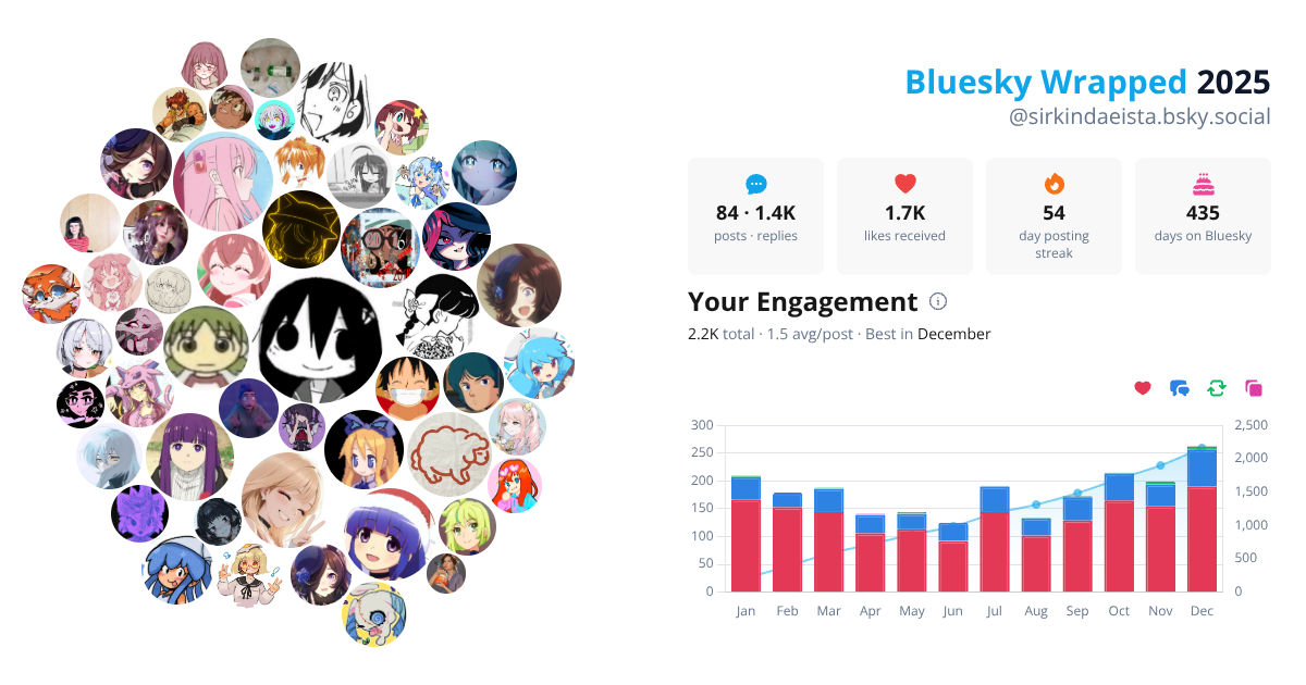 Your Bluesky Wrapped 2025 preview
