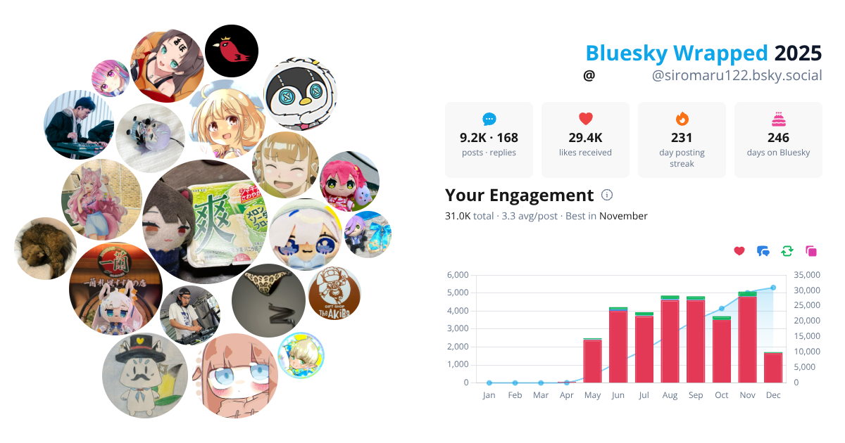 Your Bluesky Wrapped 2025 preview