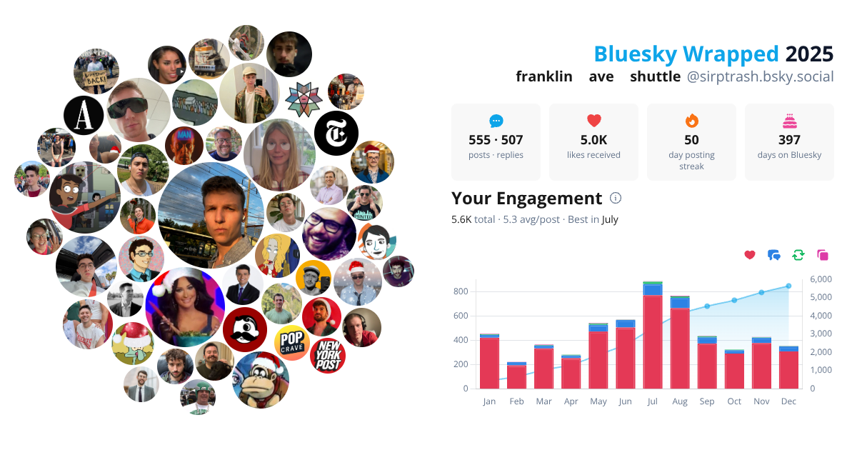 Your Bluesky Wrapped 2025 preview