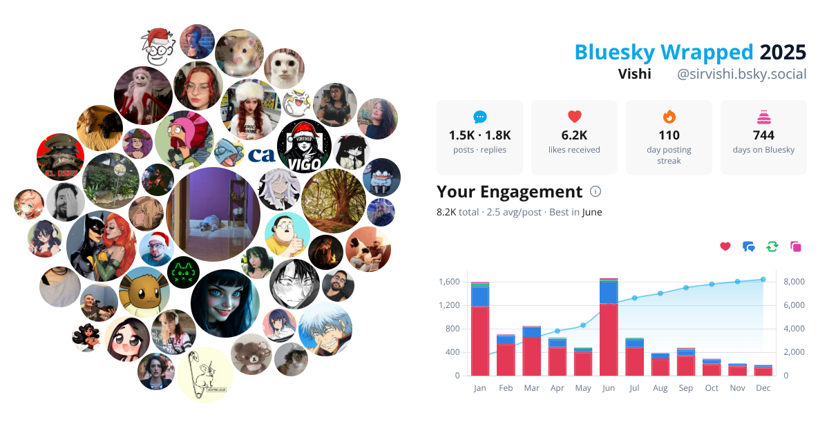 Your Bluesky Wrapped 2025 preview