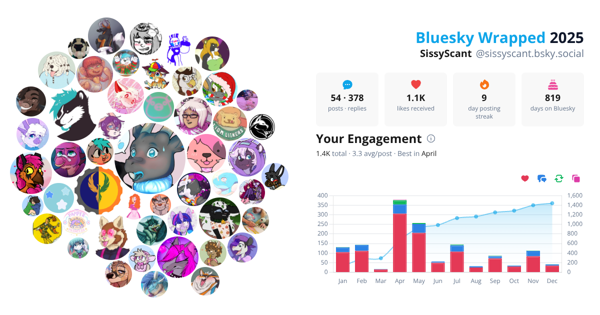Your Bluesky Wrapped 2025 preview