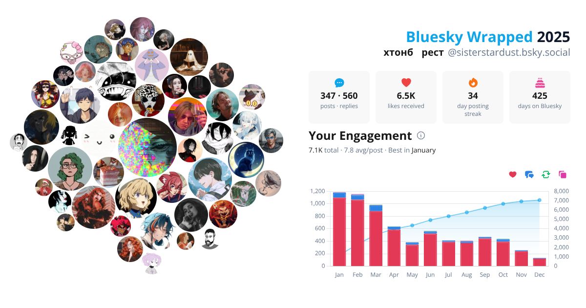 Your Bluesky Wrapped 2025 preview