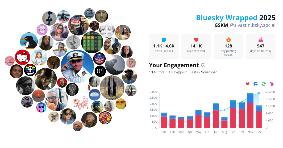 Your Bluesky Wrapped 2025 preview