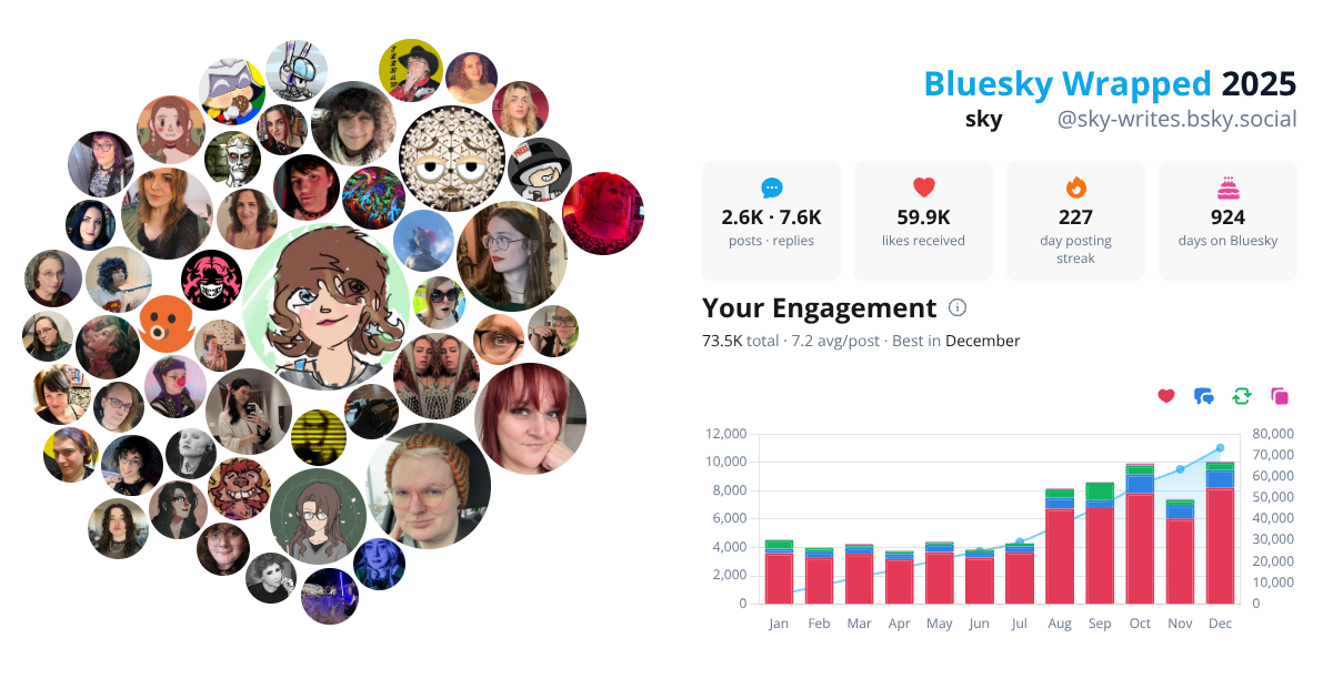 Your Bluesky Wrapped 2025 preview